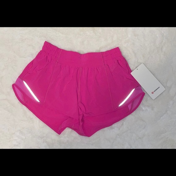 lululemon pow pink shorts